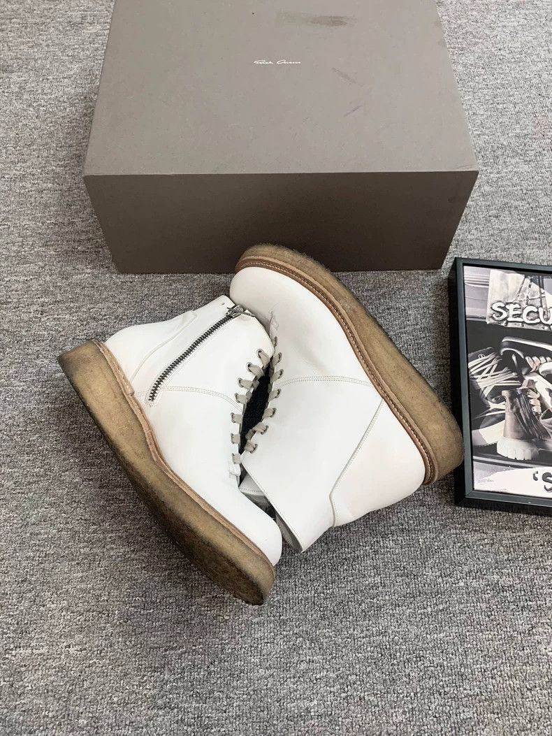 Rick Owens Rick Owens White Leather Short Boots-dmc Size US 9 / EU 42 - 6 Thumbnail