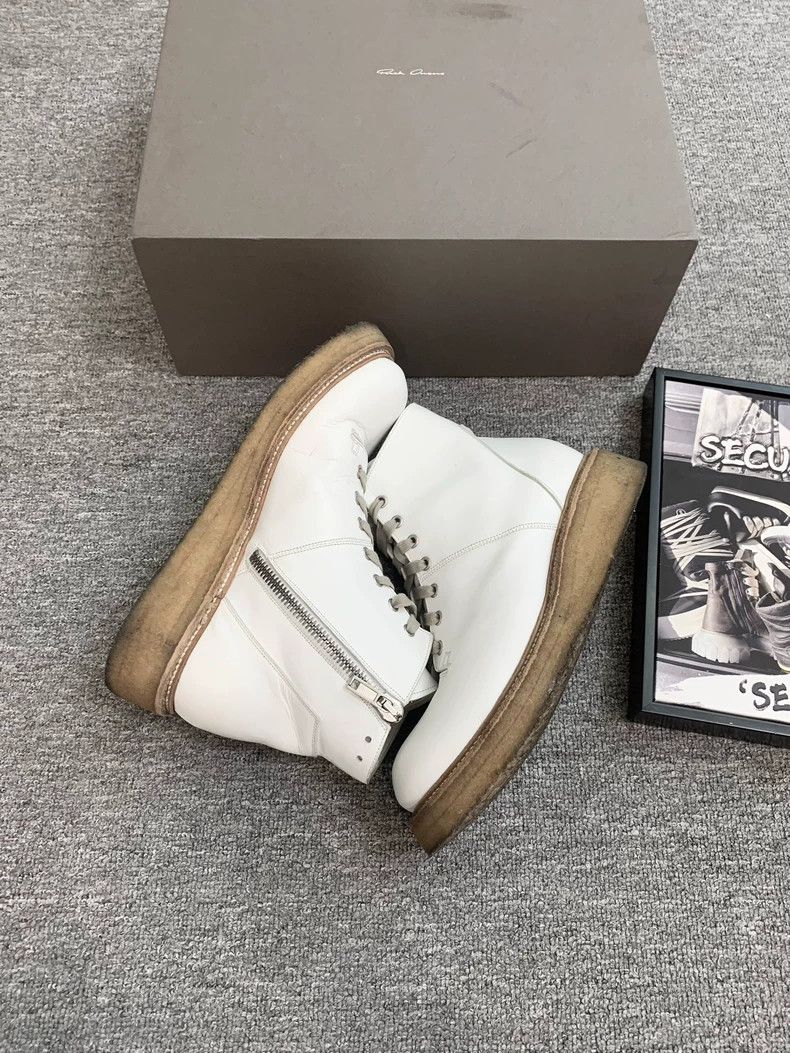 Rick Owens Rick Owens White Leather Short Boots-dmc Size US 9 / EU 42 - 5 Thumbnail