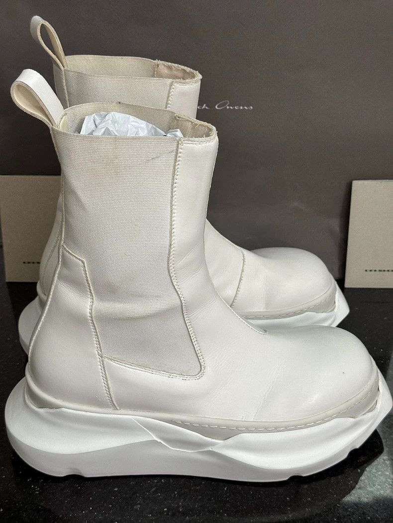 Rick Owens Rick Owens White Chelsea Boots with Thick Sole-dmc Size US 8 / EU 41 - 2 Thumbnail