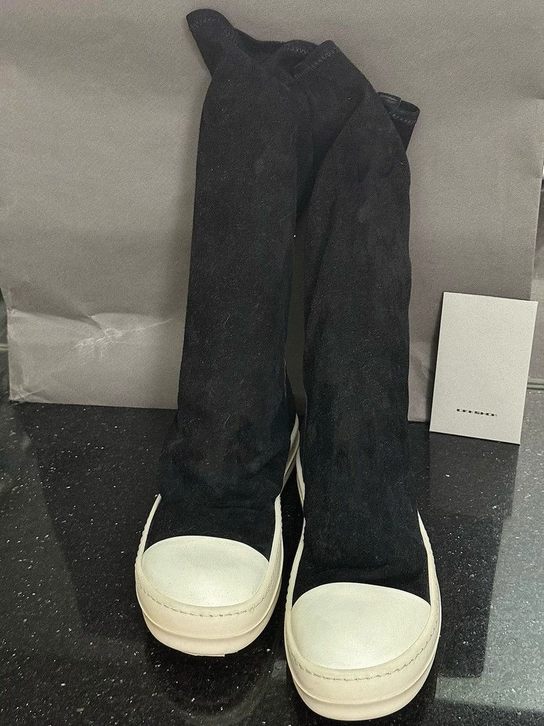 Rick Owens Rick Owens Black White Suede Goddess Boots-dmc Size US 7 / EU 40 - 5 Thumbnail