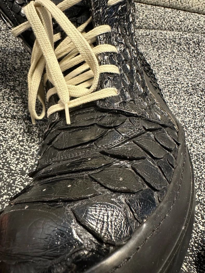 Rick Owens Rick Owens Black Python Leather High Top Sneakers-dmc Size US 8.5 / EU 41-42 - 8 Thumbnail