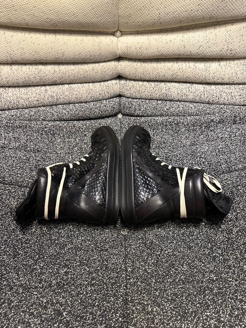 Rick Owens Rick Owens Black Python Leather High Top Sneakers-dmc Size US 8.5 / EU 41-42 - 6 Thumbnail