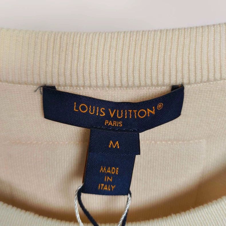 Louis Vuitton Louis Vuitton Cream Short Sleeve Sweatshirt-dmc Size US M / EU 48-50 / 2 - 3 Thumbnail