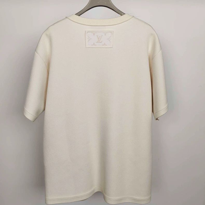 Louis Vuitton Louis Vuitton Cream Short Sleeve Sweatshirt-dmc Size US M / EU 48-50 / 2 - 2 Thumbnail