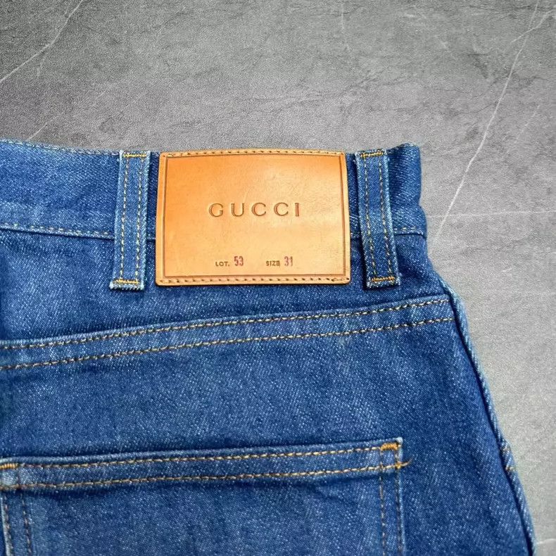 Gucci GUCCI Tiger Head Denim Pants Size 31-dmc Size US 31 - 7 Thumbnail