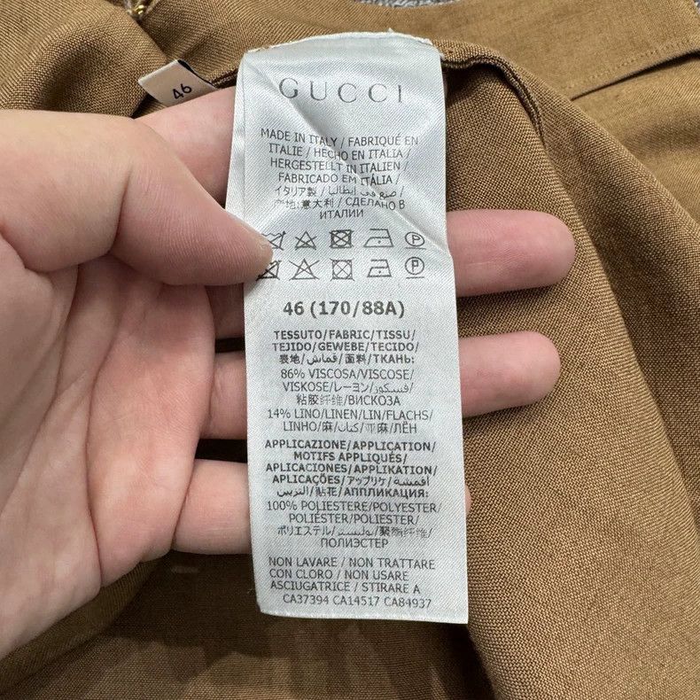 Gucci Gucci Logo Linen Short Sleeve Shirt-dmc Size US L / EU 52-54 / 3 - 4 Thumbnail