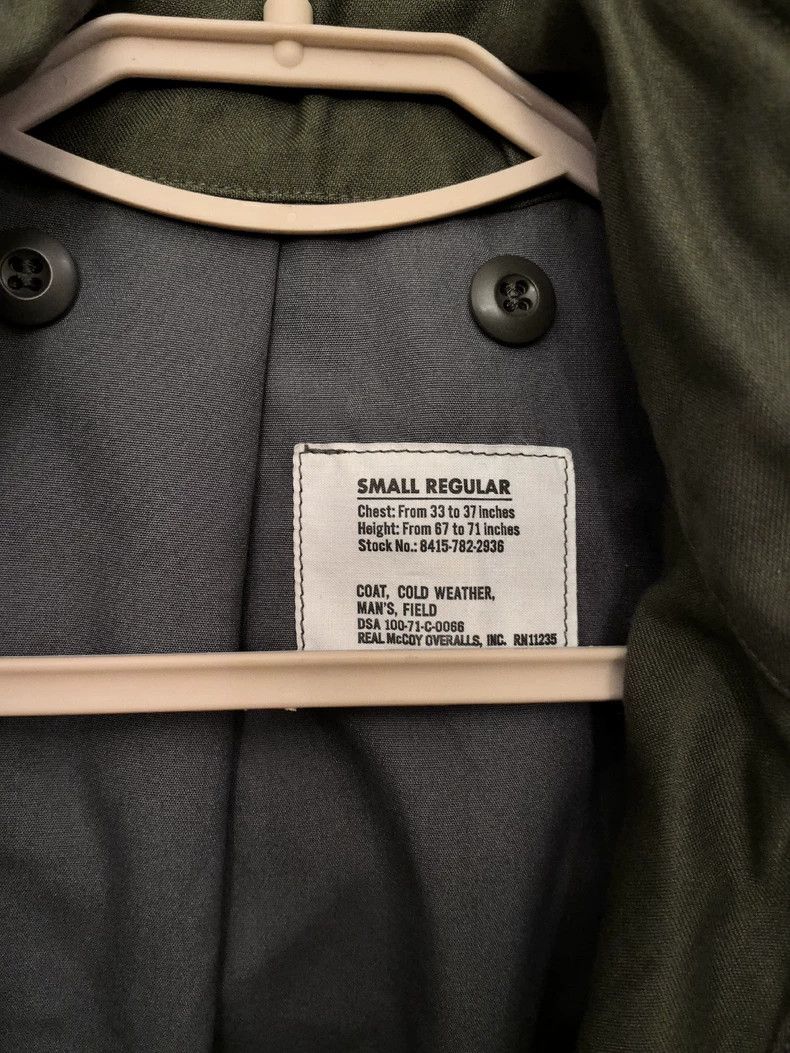 The REAL McCOY’S M65 Jacket in Size Small-dmc