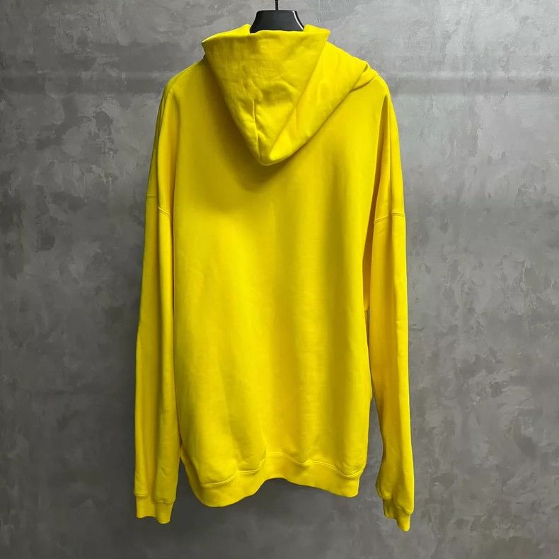 Balenciaga Balenciaga Yellow Black Logo Hoodie Sweatshirt-dmc Size US M / EU 48-50 / 2 - 2 Thumbnail