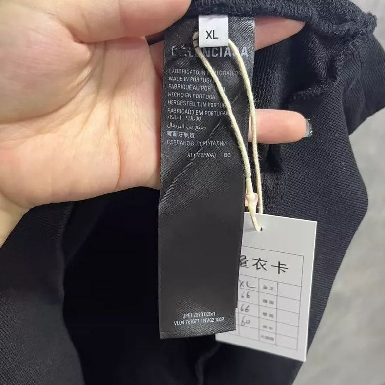Balenciaga Balenciaga Black Logo Print Hooded Sweatshirt-dmc Size US XL / EU 56 / 4 - 4 Thumbnail