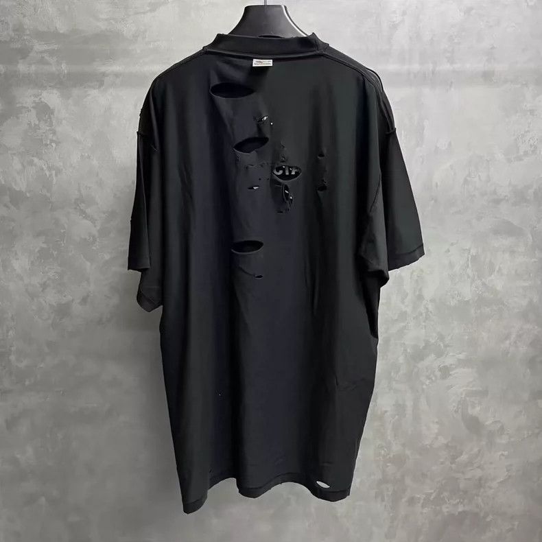 Balenciaga Balenciaga Black Printed Short Sleeve T-Shirt-dmc Size US M / EU 48-50 / 2 - 2 Thumbnail