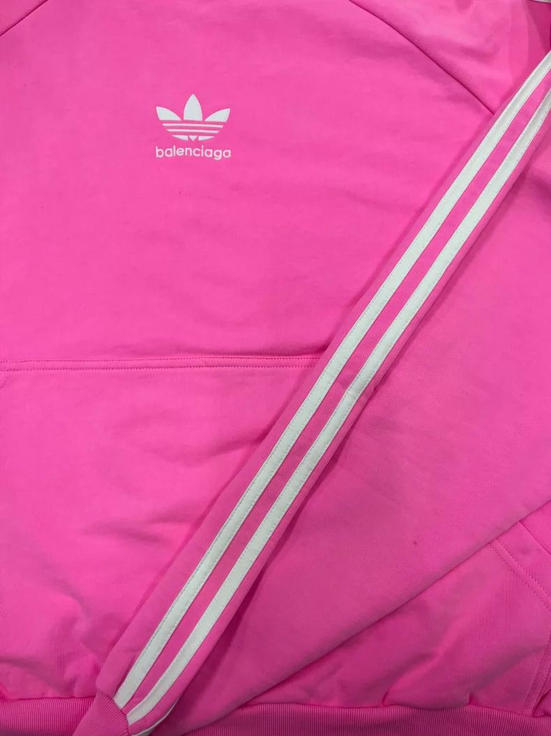 Balenciaga Balenciaga x adidas Pink Hooded Sweatshirt-dmc Size US S / EU 44-46 / 1 - 3 Thumbnail