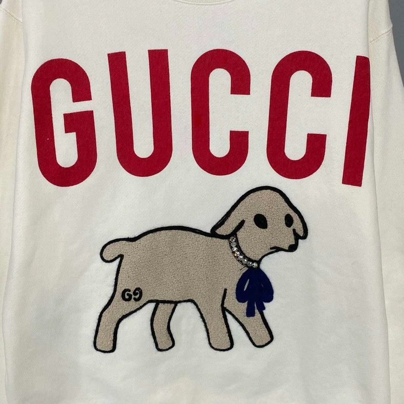 Gucci GUCCI Logo Sweatshirt with Sheep Design-dmc Size US XS / EU 42 / 0 - 3 Thumbnail