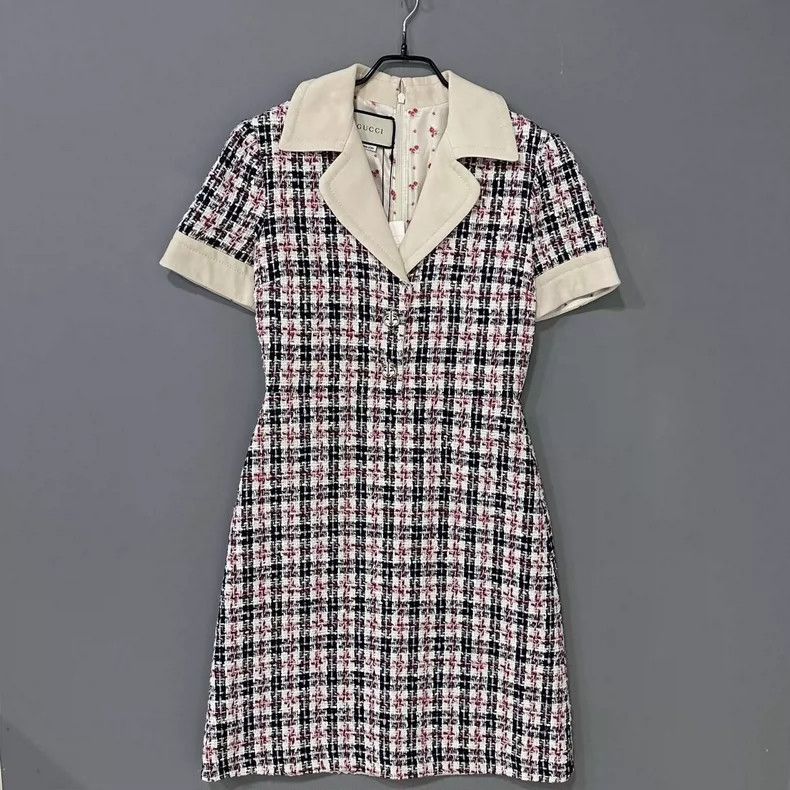 Gucci Gucci Checkered Short Sleeve Dress-dmc Size US 31 - 2 Thumbnail