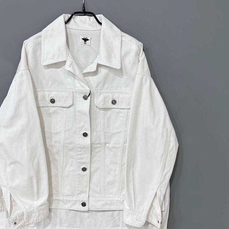 Dior White Denim Jacket with Peacock Print Design-dmc Size US S / EU 44-46 / 1 - 2 Thumbnail