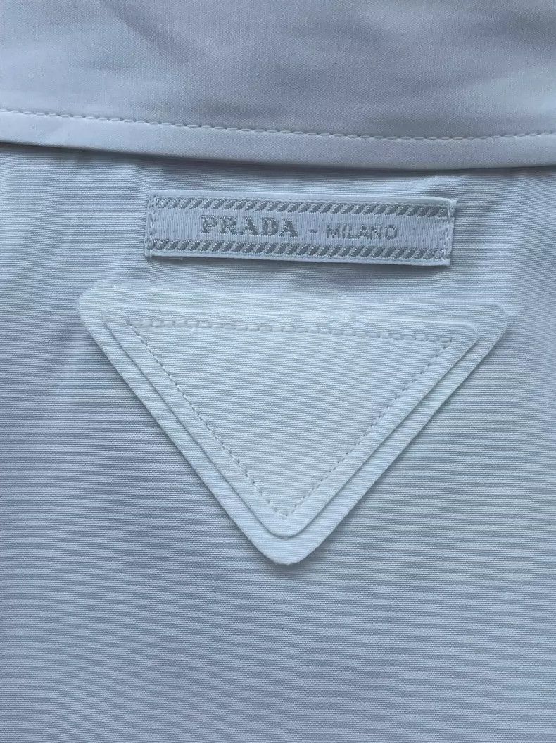 Prada White Wrinkled Cropped Sleeveless Shirt-dmc Size US S / EU 44-46 / 1 - 3 Thumbnail