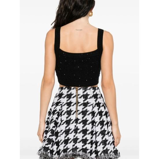 Balmain BALMAIN Women Tops FF1AB052 KI74 0PA BLACK Size M / US 6-8 / IT 42-44 - 3 Thumbnail