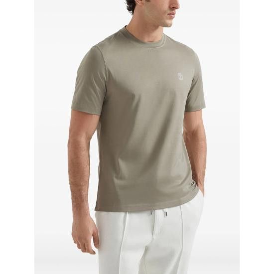 Brunello Cucinelli BRUNELLO CUCINELLI Men T-Shirts M0B138440 CEE40 GREEN Size US L / EU 52-54 / 3 - 5 Thumbnail