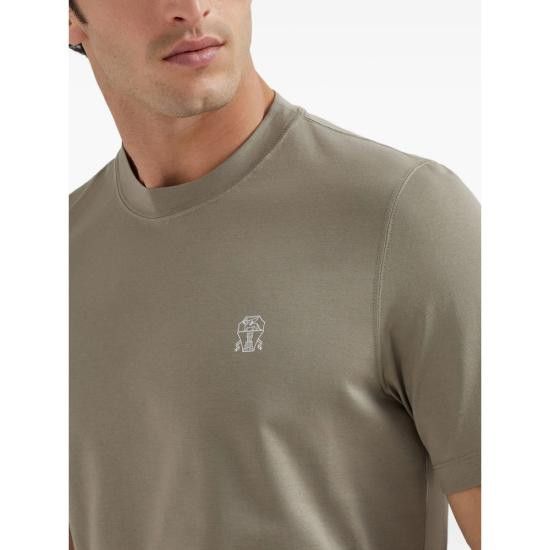 Brunello Cucinelli BRUNELLO CUCINELLI Men T-Shirts M0B138440 CEE40 GREEN Size US L / EU 52-54 / 3 - 2 Thumbnail