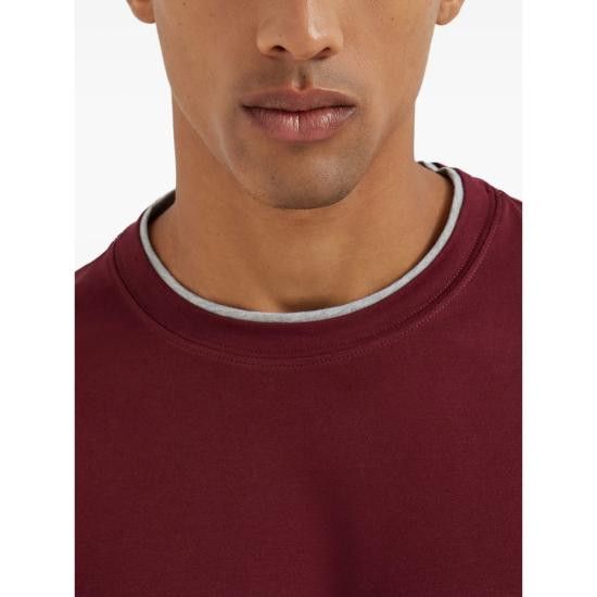 Brunello Cucinelli BRUNELLO CUCINELLI Men T-Shirts M0B137427 COA16 RED Size US L / EU 52-54 / 3 - 6 Thumbnail