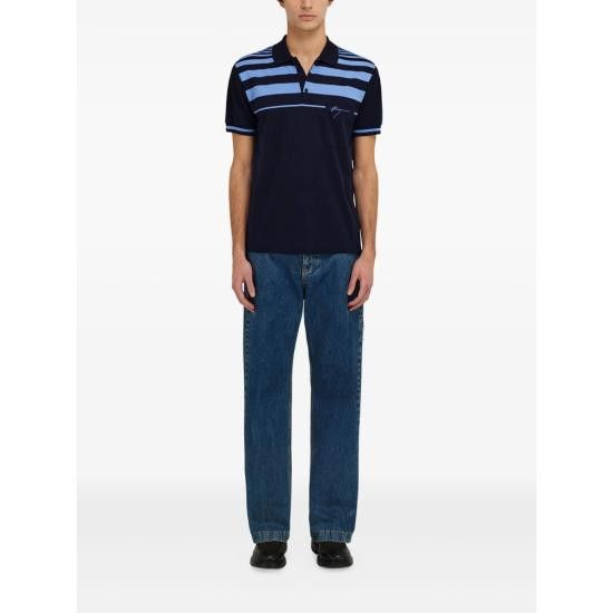 Salvatore Ferragamo SALVATORE FERRAGAMO Men Polo Shirts 144704 0786204 BLU BLUE Size US XXL / EU 58 / 5 - 4 Thumbnail