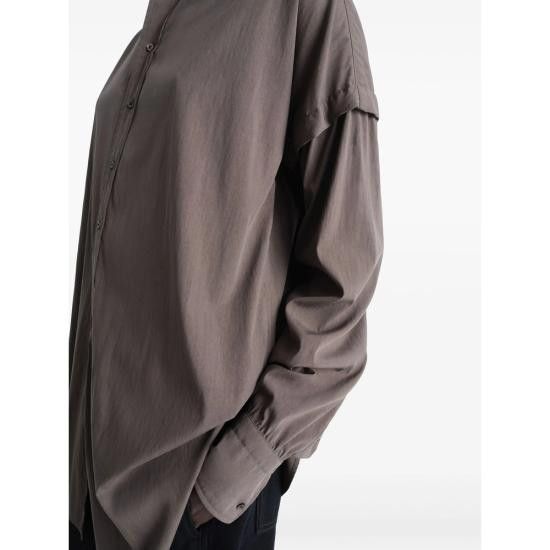 Lemaire LEMAIRE Women Shirts SH1150 LF1370 BR465 BROWN Size XS / US 0-2 / IT 36-38 - 3 Thumbnail