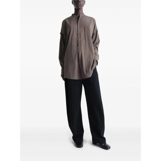 Lemaire LEMAIRE Women Shirts SH1150 LF1370 BR465 BROWN Size XS / US 0-2 / IT 36-38 - 2 Thumbnail