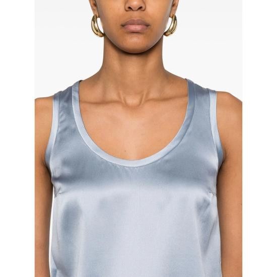 Brunello Cucinelli BRUNELLO CUCINELLI Women Tops M0C59E600 C2873 BLUE Size L / US 10 / IT 46 - 4 Thumbnail