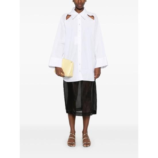 Marella MARELLA Women Shirts 170 GARDENA 001 WHITE Size M / US 6-8 / IT 42-44 - 5 Thumbnail