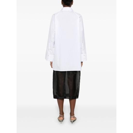 Marella MARELLA Women Shirts 170 GARDENA 001 WHITE Size M / US 6-8 / IT 42-44 - 3 Thumbnail