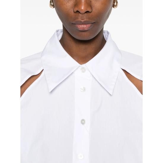 Marella MARELLA Women Shirts 170 GARDENA 001 WHITE Size M / US 6-8 / IT 42-44 - 2 Thumbnail