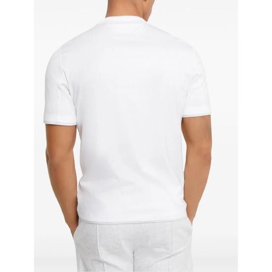 Brunello Cucinelli BRUNELLO CUCINELLI Men T-Shirts M0B137427 CW787 WHITE Size US L / EU 52-54 / 3 - 2 Thumbnail