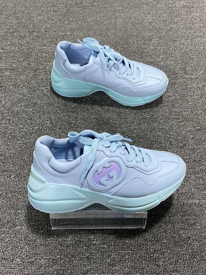 Gucci Light Blue Leather Dad Sneakers by Gucci Size US 9 / EU 42 - 2 Thumbnail