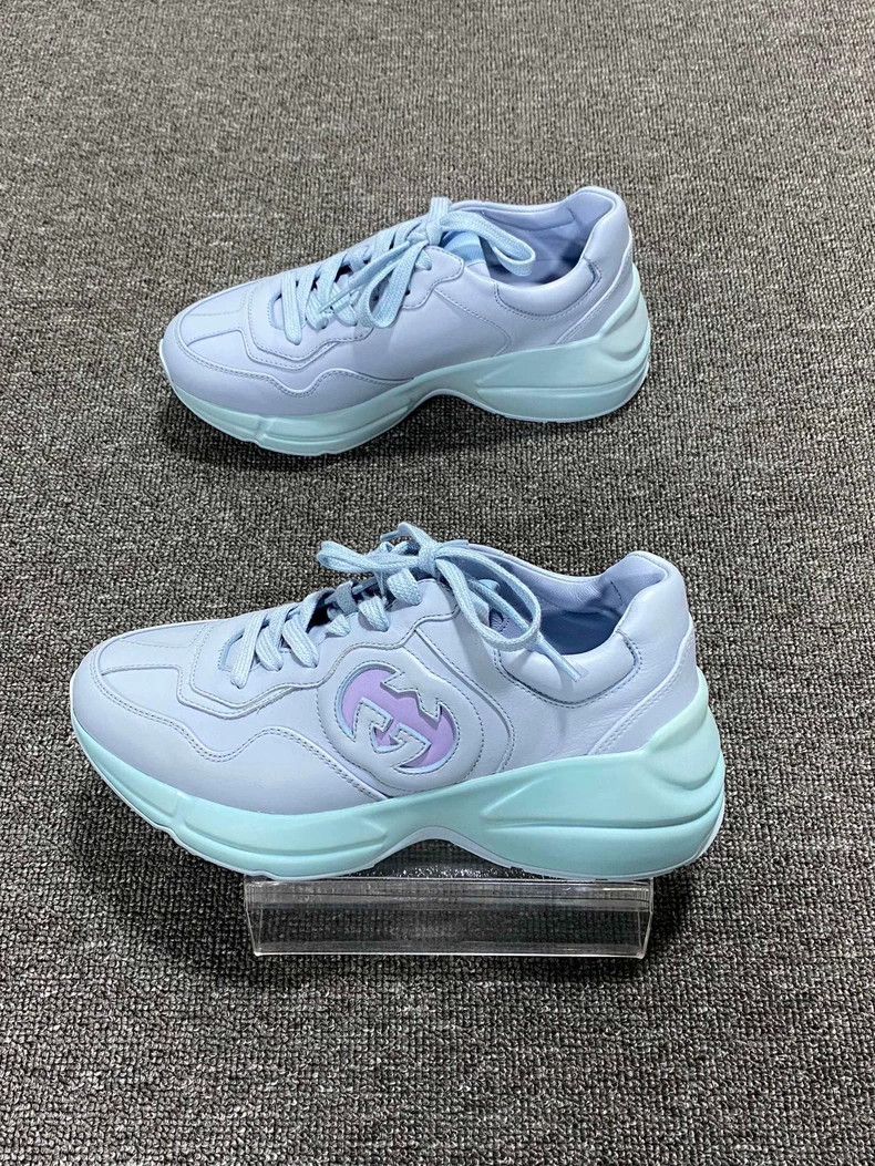 Gucci Light Blue Leather Dad Sneakers by Gucci Size US 9 / EU 42 - 3 Thumbnail