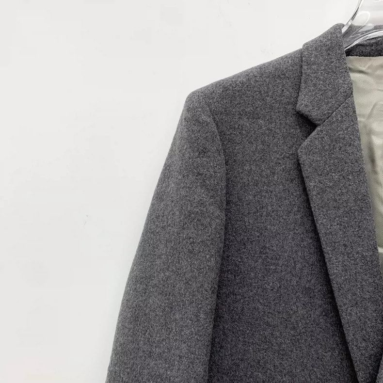 Celine Gray Wool Long Sleeve Coat by Celine Size XS / US 0-2 / IT 36-38 - 3 Thumbnail