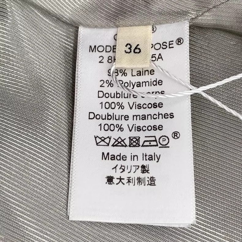 Celine Gray Wool Long Sleeve Coat by Celine Size XS / US 0-2 / IT 36-38 - 7 Thumbnail