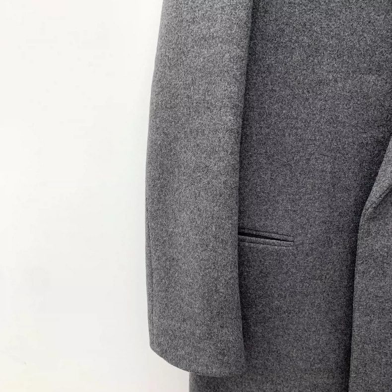 Celine Gray Wool Long Sleeve Coat by Celine Size XS / US 0-2 / IT 36-38 - 4 Thumbnail