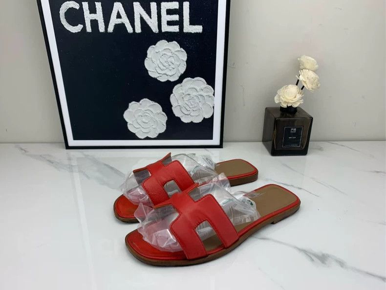 Hermes Hermes Red H Slides Size 35.5 Size US 8 / EU 41 - 2 Thumbnail