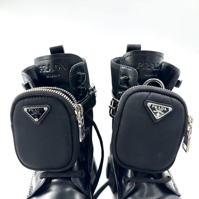 Prada Prada Monolith Black Chunky Ankle Boots Size US 10 / IT 40 - 7 Thumbnail