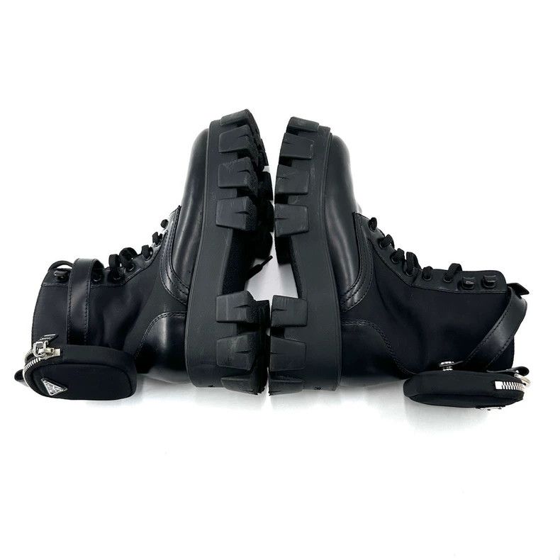 Prada Prada Monolith Black Chunky Ankle Boots Size US 10 / IT 40 - 5 Thumbnail