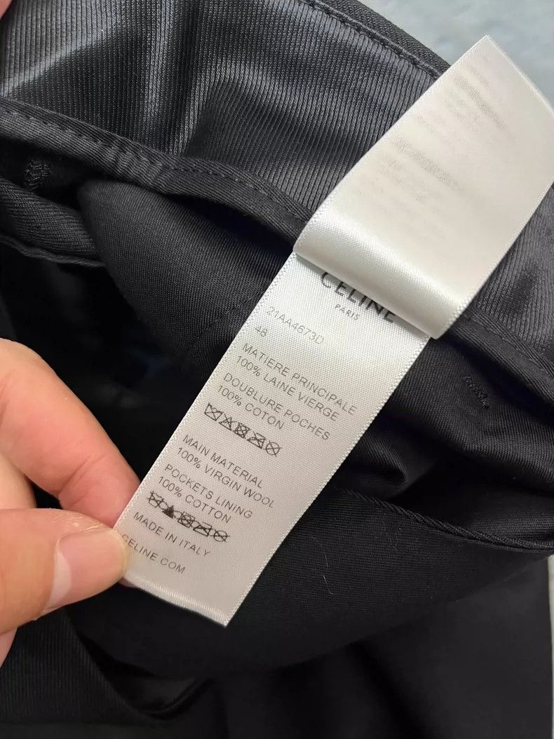 Celine Black Wool Slim-Fit Trousers Size 48 Size US 44 / EU 60 - 5 Thumbnail