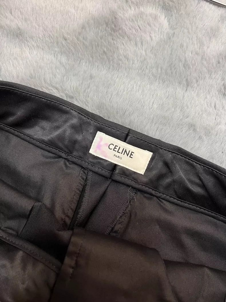 Celine Black Wool Slim-Fit Trousers Size 48 Size US 44 / EU 60 - 3 Thumbnail
