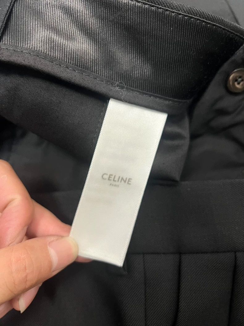 Celine Celine Wool Wide-Leg Trousers Size 48 Size US 44 / EU 60 - 4 Thumbnail