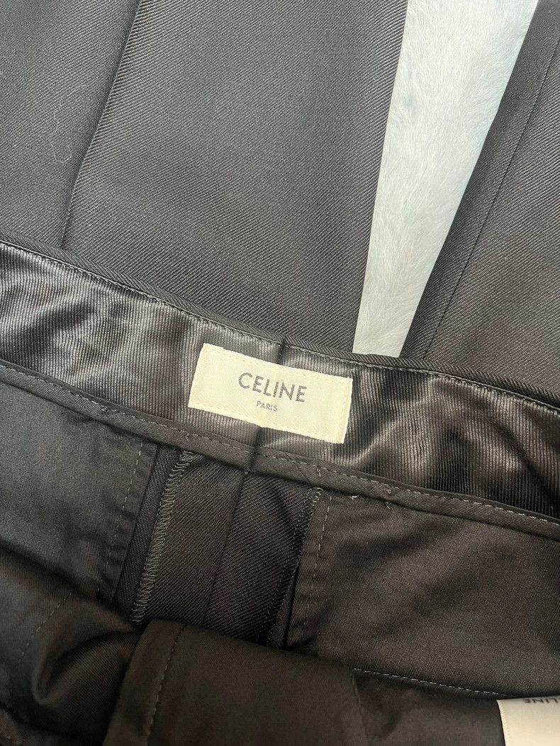 Celine Celine Wool Wide-Leg Trousers Size 48 Size US 44 / EU 60 - 3 Thumbnail