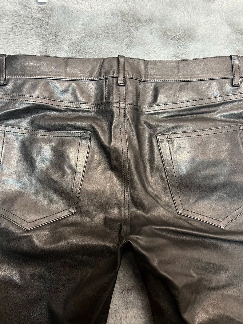 Saint Laurent Paris Saint Laurent Leather Pants with Side Braiding Size US 44 / EU 60 - 7 Thumbnail