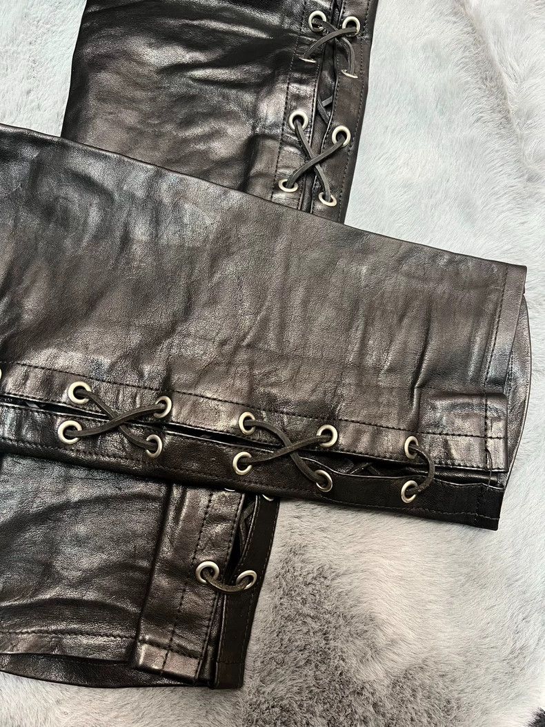 Saint Laurent Paris Saint Laurent Leather Pants with Side Braiding Size US 44 / EU 60 - 6 Thumbnail