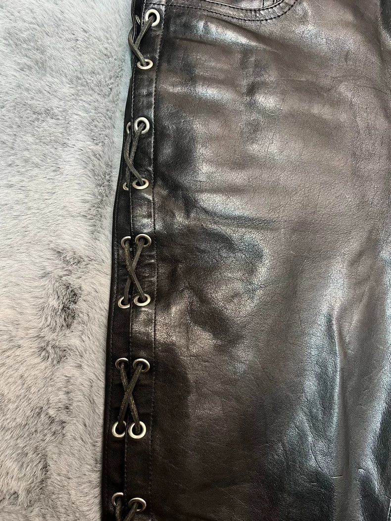 Saint Laurent Paris Saint Laurent Leather Pants with Side Braiding Size US 44 / EU 60 - 5 Thumbnail