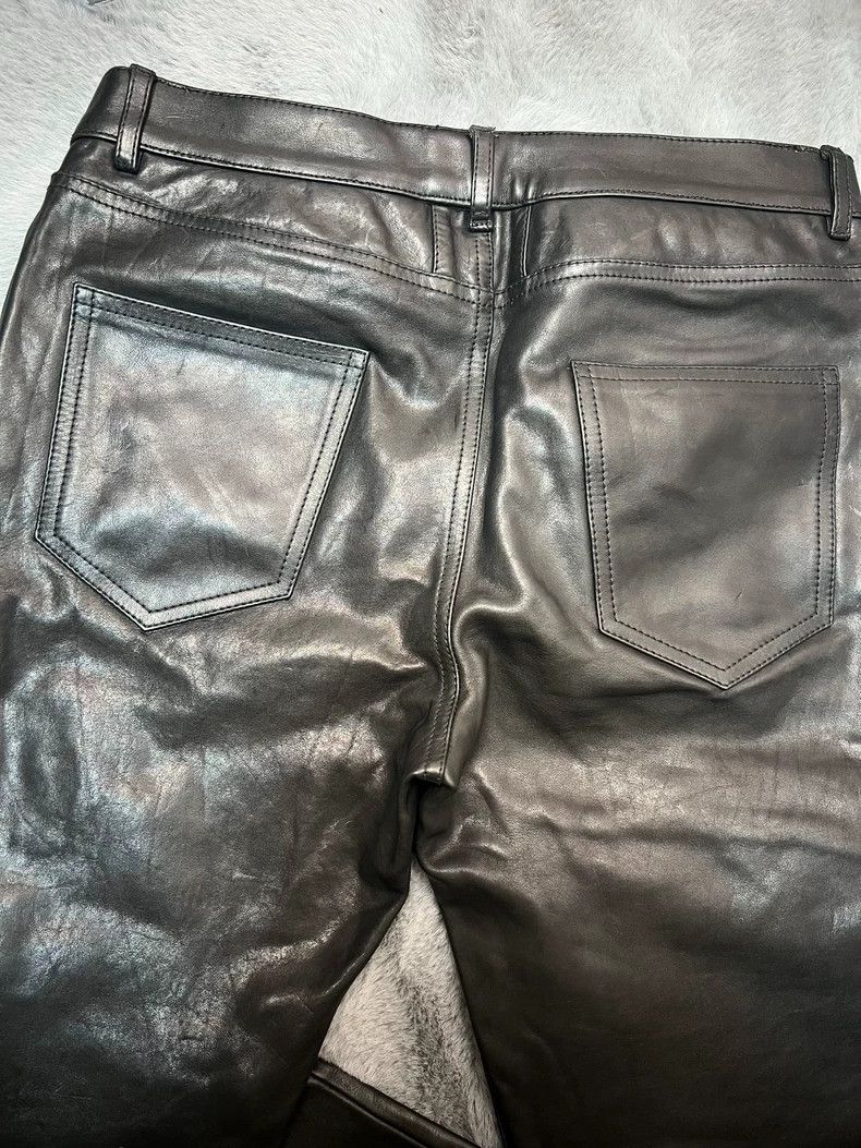 Saint Laurent Paris Saint Laurent Black Leather Pants for Spring/Summer Size US 44 / EU 60 - 7 Thumbnail