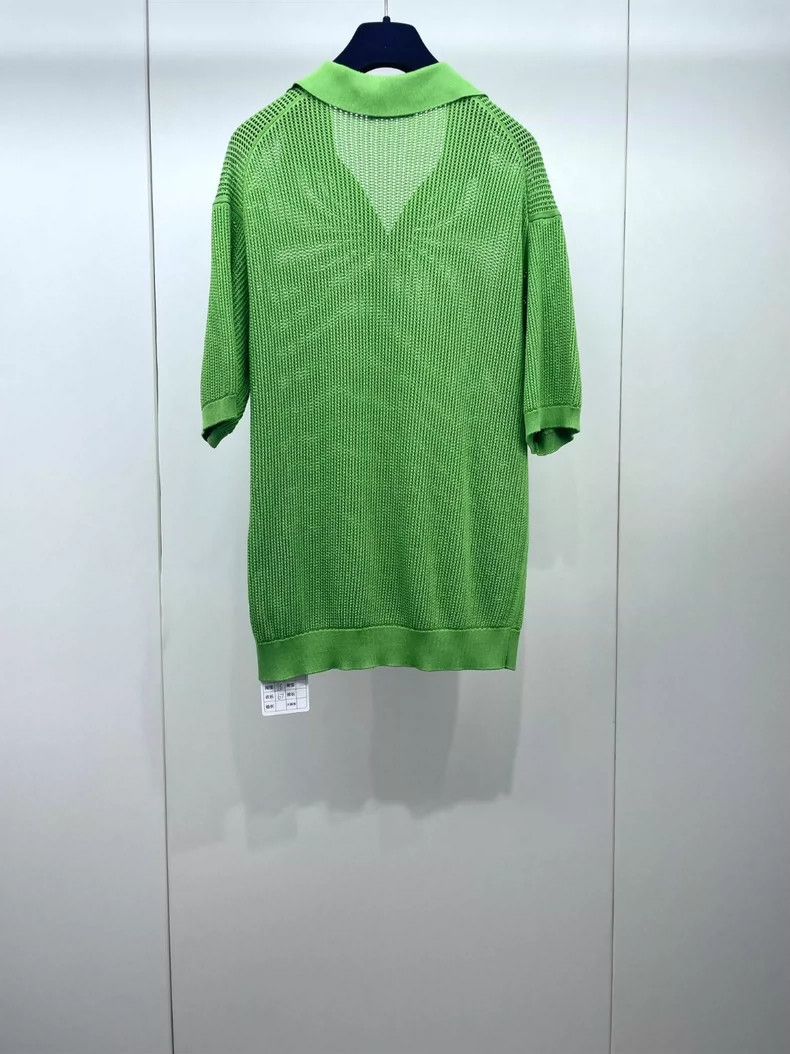 Prada Prada Green Knit Pique Polo Top-dmc Size US L / EU 52-54 / 3 - 2 Thumbnail