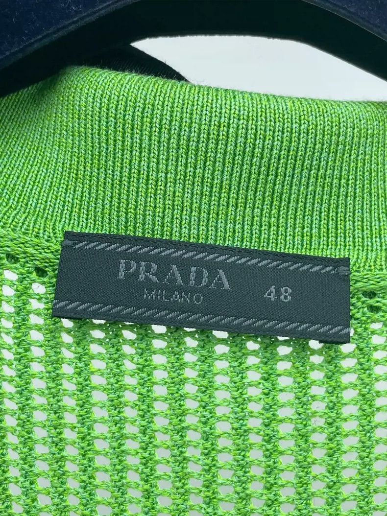 Prada Prada Green Knit Pique Polo Top-dmc Size US L / EU 52-54 / 3 - 5 Thumbnail