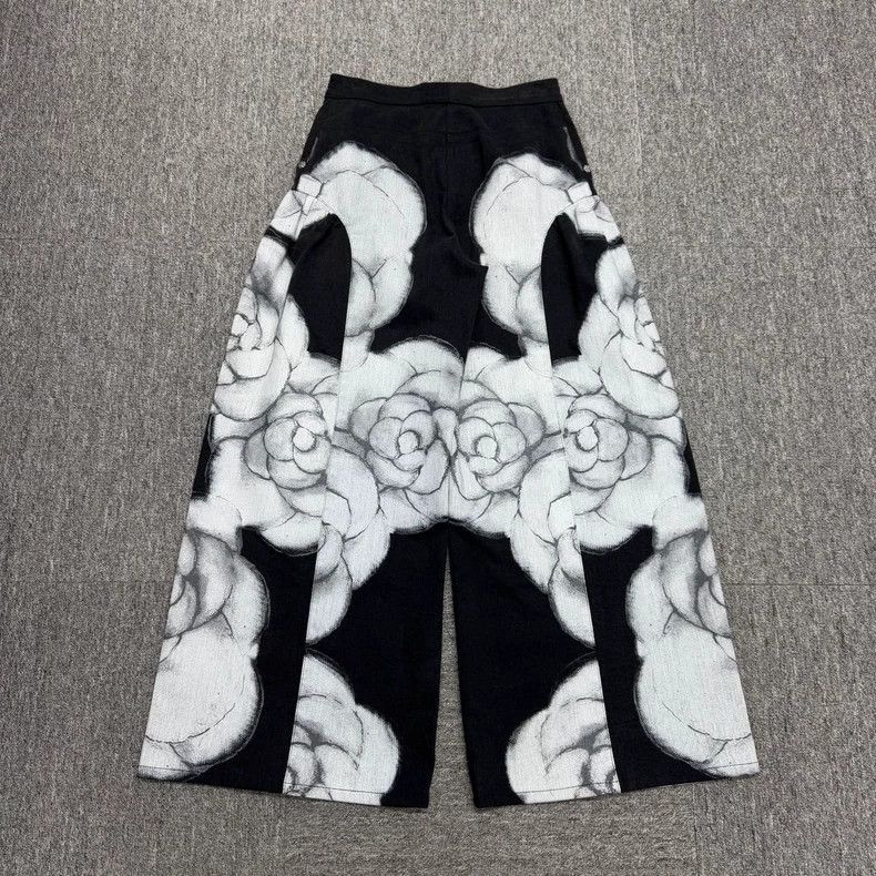 Chanel Chanel Flower Print Wide Leg Jeans-dmc Size US 31 - 5 Thumbnail